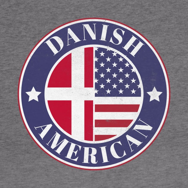 Proud Danish-American Badge - Denmark Flag by Yesteeyear